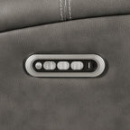 Coaster 603431PPP-S2 2 pc Brickston charcoal grey faux leather power recliners and headrests sofa and love seat set storage and USB