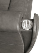 Coaster 603431PPP-S2 2 pc Brickston charcoal grey faux leather power recliners and headrests sofa and love seat set storage and USB