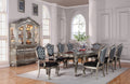Acme 60540-42-43 7 pc Astoria grand petrin chantelle antique silver finish wood dining table set