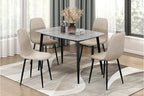 Homelegance Metropolitan 5-Piece Grey Sintered Stone Top Dining Table Set – 6067-48-5PC