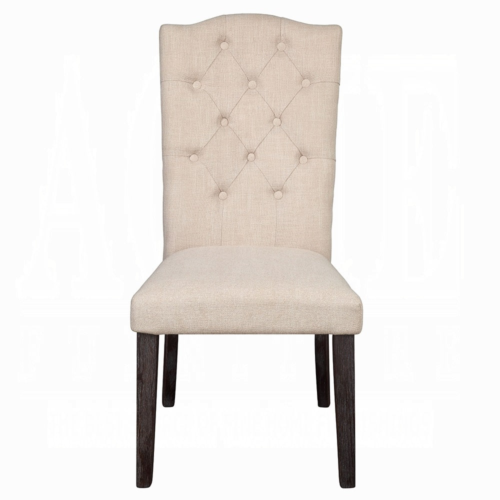 Acme 60820-22-23 7 pc Gerardo white marble top espresso finish wood dining table set