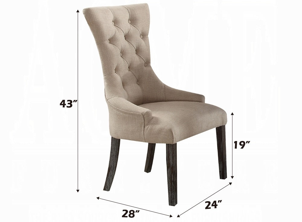 Acme 60820-22-23 7 pc Gerardo white marble top espresso finish wood dining table set