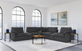 Coaster Collins Dark Grey Fabric 7-Pc Power Motion Sectional Sofa with Charging Ports – 609530P-SETA