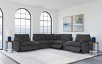 Coaster Collins Dark Grey Fabric 7-Pc Power Motion Sectional Sofa with Charging Ports – 609530P-SETA