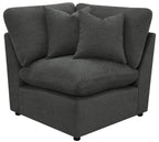 Coaster 609530P 5 pc Collins dark grey fabric power motion modular sectional sofa wall hugger design