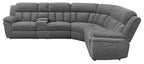 Coaster 609540P 6 pc Latitude run Bahrain charcoal chenille sectional sofa set with power recliners