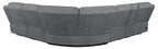 Coaster 609540P 6 pc Latitude run Bahrain charcoal chenille sectional sofa set with power recliners