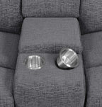 Coaster 609540P 6 pc Latitude run Bahrain charcoal chenille sectional sofa set with power recliners