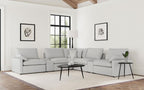 Coaster Collins Grey Fabric 7-Pc Power Motion Sectional Sofa with Charging Ports – 609560P-SETA