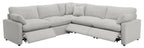 Coaster 609560P 5 pc Collins grey fabric power motion modular sectional sofa wall hugger design