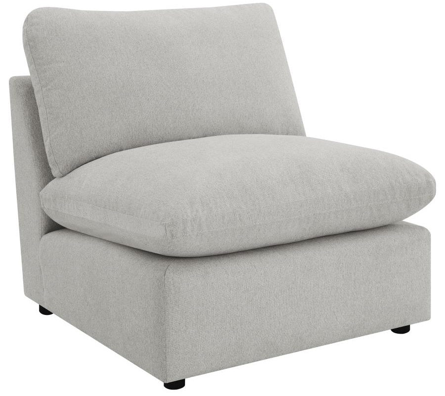 Coaster 609560P 5 pc Collins grey fabric power motion modular sectional sofa wall hugger design