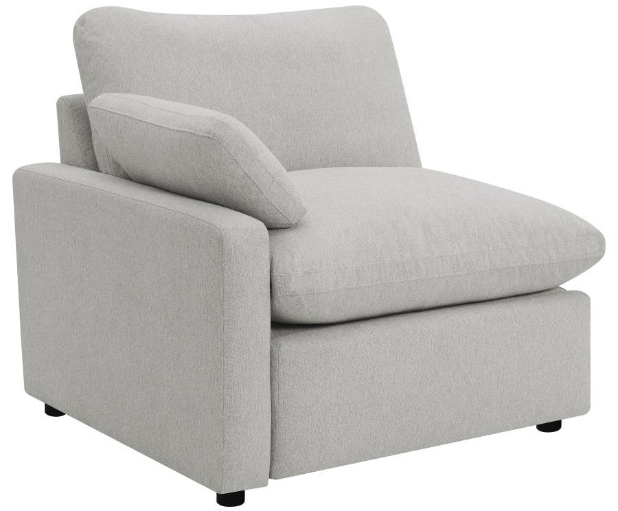 Coaster 609560P 5 pc Collins grey fabric power motion modular sectional sofa wall hugger design