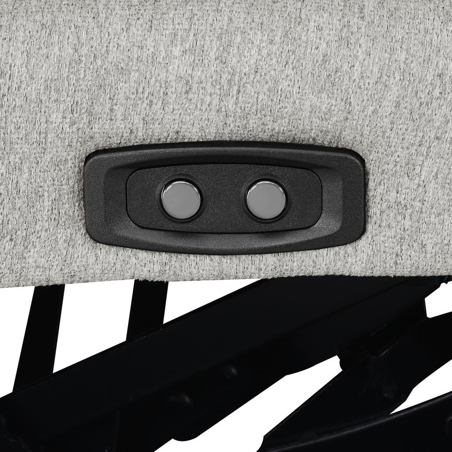 Coaster 609560P 5 pc Collins grey fabric power motion modular sectional sofa wall hugger design