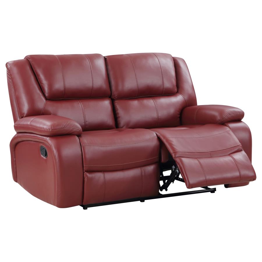 Coaster Camila Red Leatherette Reclining Sofa & Loveseat Set – 610241-S2