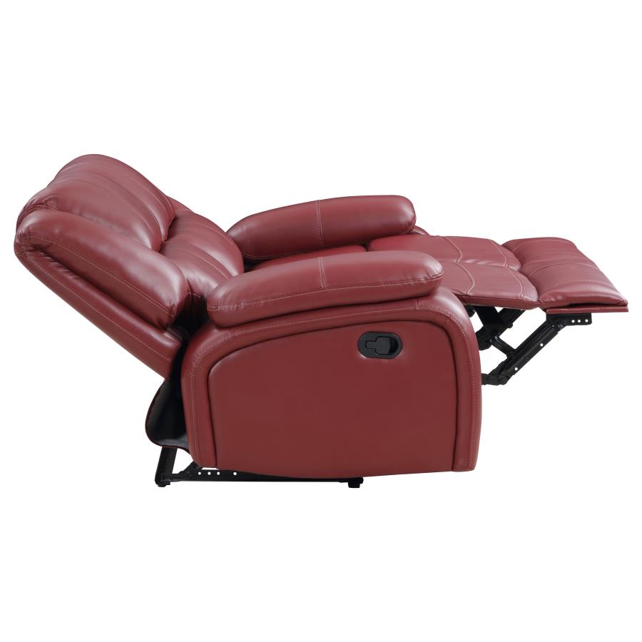 Coaster Camila Red Leatherette Reclining Sofa & Loveseat Set – 610241-S2