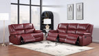 Coaster Camila Red Leatherette Reclining Sofa & Loveseat Set – 610241-S2