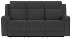 Coaster 610284-S2 2 pc Brentwood black faux leather reclining sofa and love seat set