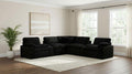 Coaster Collins Black Corduroy 7-Pc Power Motion Sectional Sofa with Charging Ports – 610360P-SETA