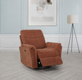 Coaster Adler Rust Fabric Power Swivel Glider Recliner Chair – 610433P
