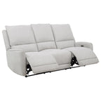 Sylmar 2-Piece Grey Chenille Power Reclining Sofa & Loveseat with Wireless Charging – 610521P-S2