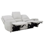 Sylmar 2-Piece Grey Chenille Power Reclining Sofa & Loveseat with Wireless Charging – 610521P-S2