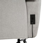 Sylmar 2-Piece Grey Chenille Power Reclining Sofa & Loveseat with Wireless Charging – 610521P-S2