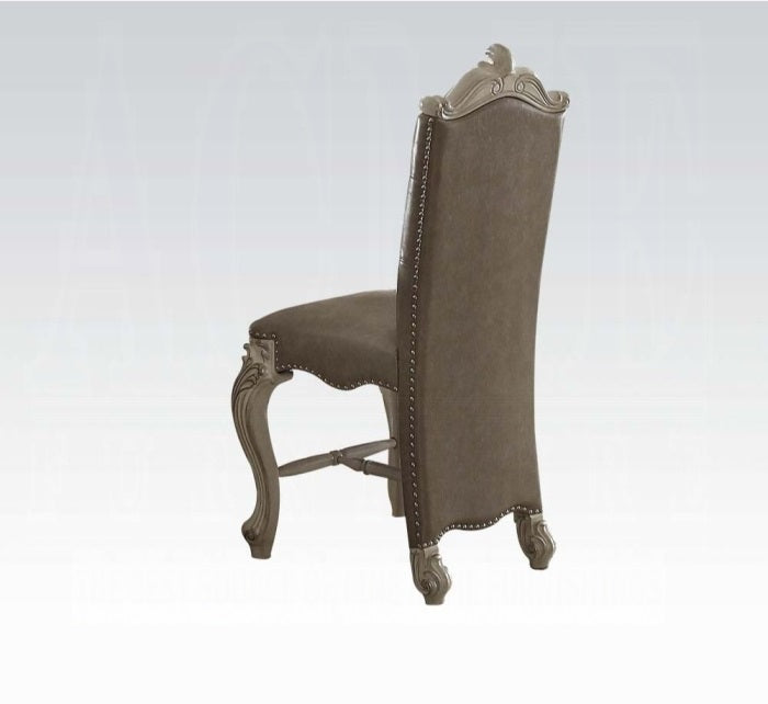 Acme 61150-52 7 pc Astoria grand welton versailles bone white wash finish wood counter height dining table set