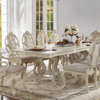 Acme 61280-82-83 7 pc Astoria grand roudebush ragenardus antique white finish wood dining table set