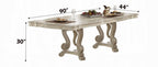 Acme 61280-82-83 7 pc Astoria grand roudebush ragenardus antique white finish wood dining table set