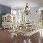 Acme 61280-82-83 7 pc Astoria grand roudebush ragenardus antique white finish wood dining table set