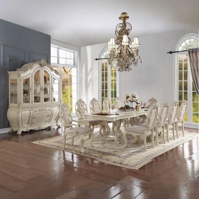 Acme 61280-82-83 7 pc Astoria grand roudebush ragenardus antique white finish wood dining table set