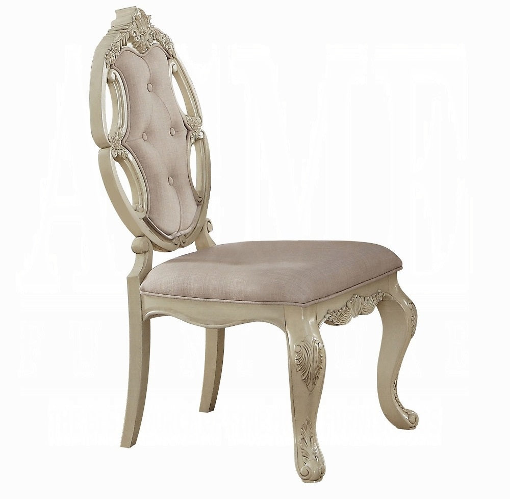 Acme 61280-82-83 7 pc Astoria grand roudebush ragenardus antique white finish wood dining table set