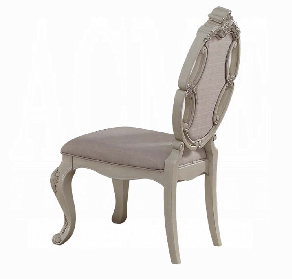 Acme 61280-82-83 7 pc Astoria grand roudebush ragenardus antique white finish wood dining table set