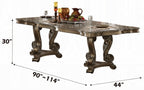 Acme 61290-92-93 7 pc Astoria grand roudebush ragenardus vintage oak finish wood dining table set