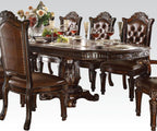 Acme 62000-03-04 7 pc A&J Homes studio vendome ii cherry finish wood double pedestal formal 136" dining room set
