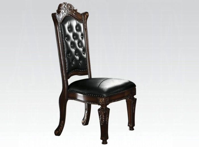 Acme 62010-04 5 pc Astoria grand susann vendome iii cherry finish wood 54" round glass top dining table set