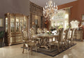 Acme 63000-03-04 7 pc Astoria grand petrina vendome gold patina finish wood dining table set