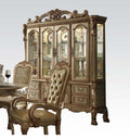 Acme 63155 A & J homes studio dresden gold patina finish wood hutch and buffet china cabinet
