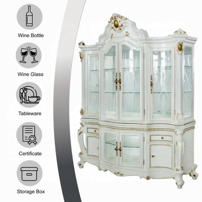 Acme 63464 Hutch buffet china cabinet Astoria grand penaflor picardy