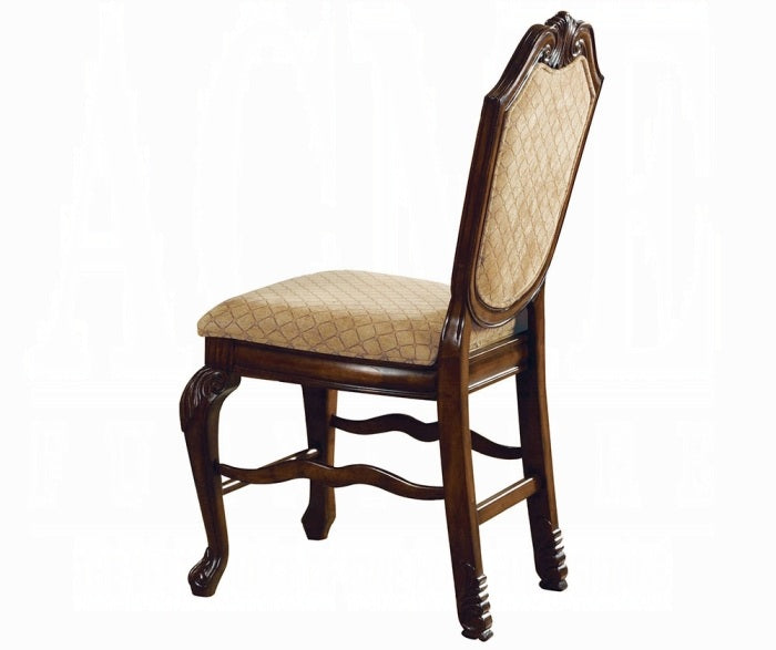 Acme 04082-84 5 pc Astoria grand chateau de ville cherry brown finish wood 48" round counter height dining table set