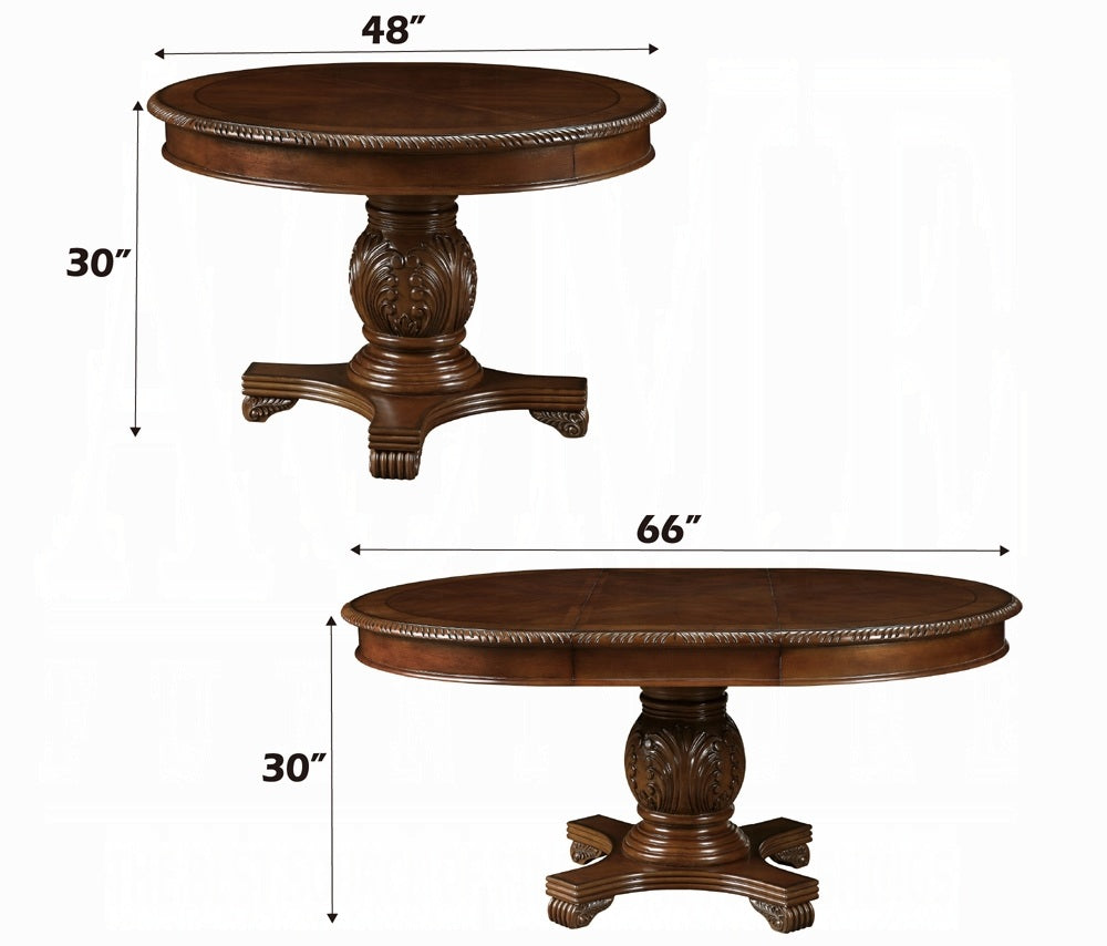 Acme 64170-77 5 pc Astoria grand chateau de ville ii cherry finish wood 48" round / oval dining table set
