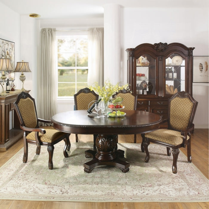 Acme 64175-77 5 pc Astoria grand chateau de ville ii espresso finish wood 48" round / oval dining table set