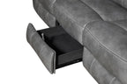 Coaster Nickelson Gray Leatherette Reclining Sofa and Love Seat Set, 2-Piece – 650354-S2