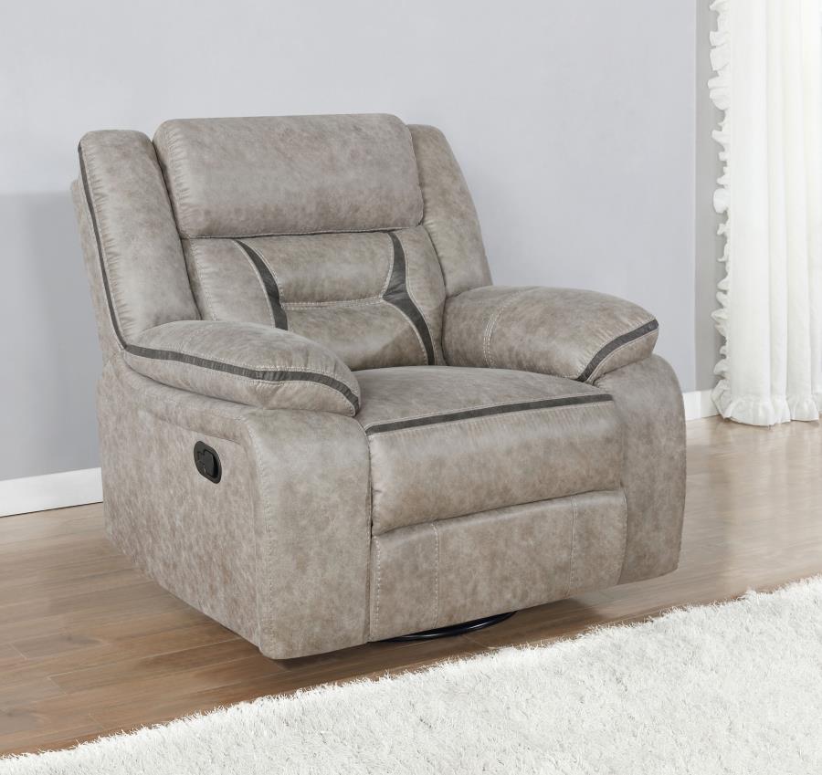 Coaster 651353 Canora grey amidon Greer taupe leatherette single recliner