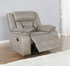 Coaster 651353 Canora grey amidon Greer taupe leatherette single recliner