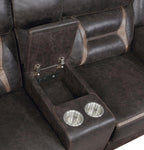 Coaster Greer 2-Piece Dark Brown Leatherette Reclining Sofa and Love Seat Set – 651354-S2