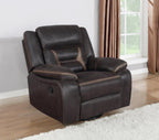 Coaster 651356 Canora grey amidon Greer brown leatherette single recliner