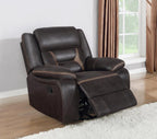 Coaster 651356 Canora grey amidon Greer brown leatherette single recliner