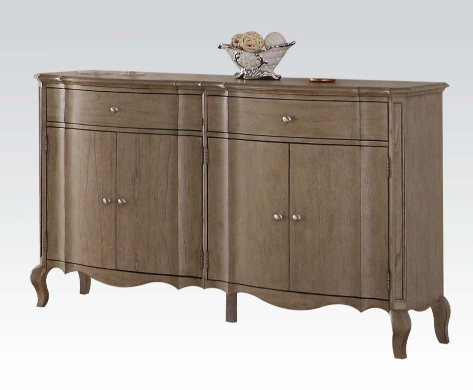 Acme 66056  Astoria grand chelmsford antique taupe finish server sideboard cabinet