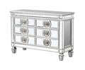 Acme 66159 Rosdorf park varian antique platinum finish wood mirror accents server sideboard